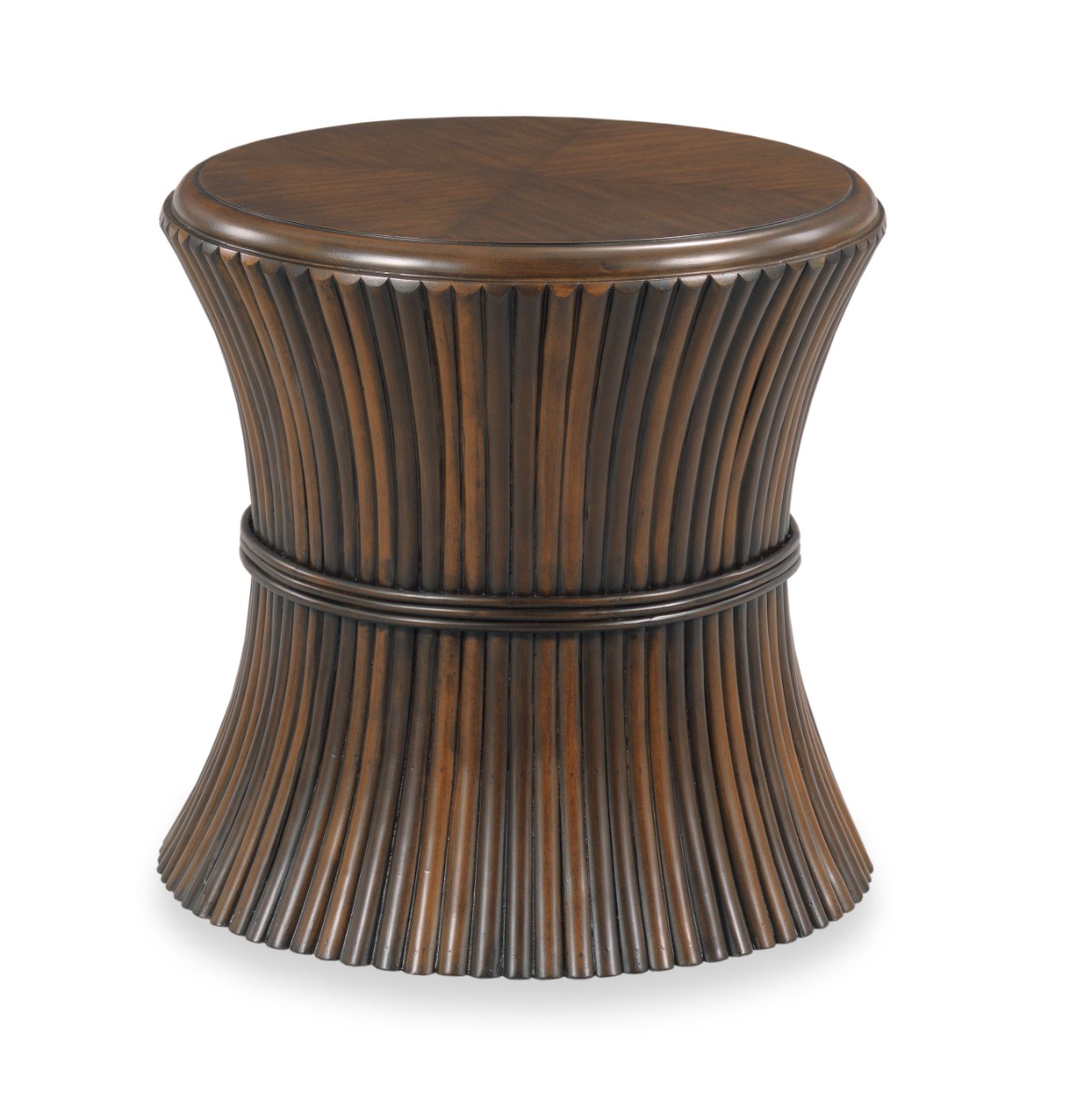 Rattan Drum Table - full pic 