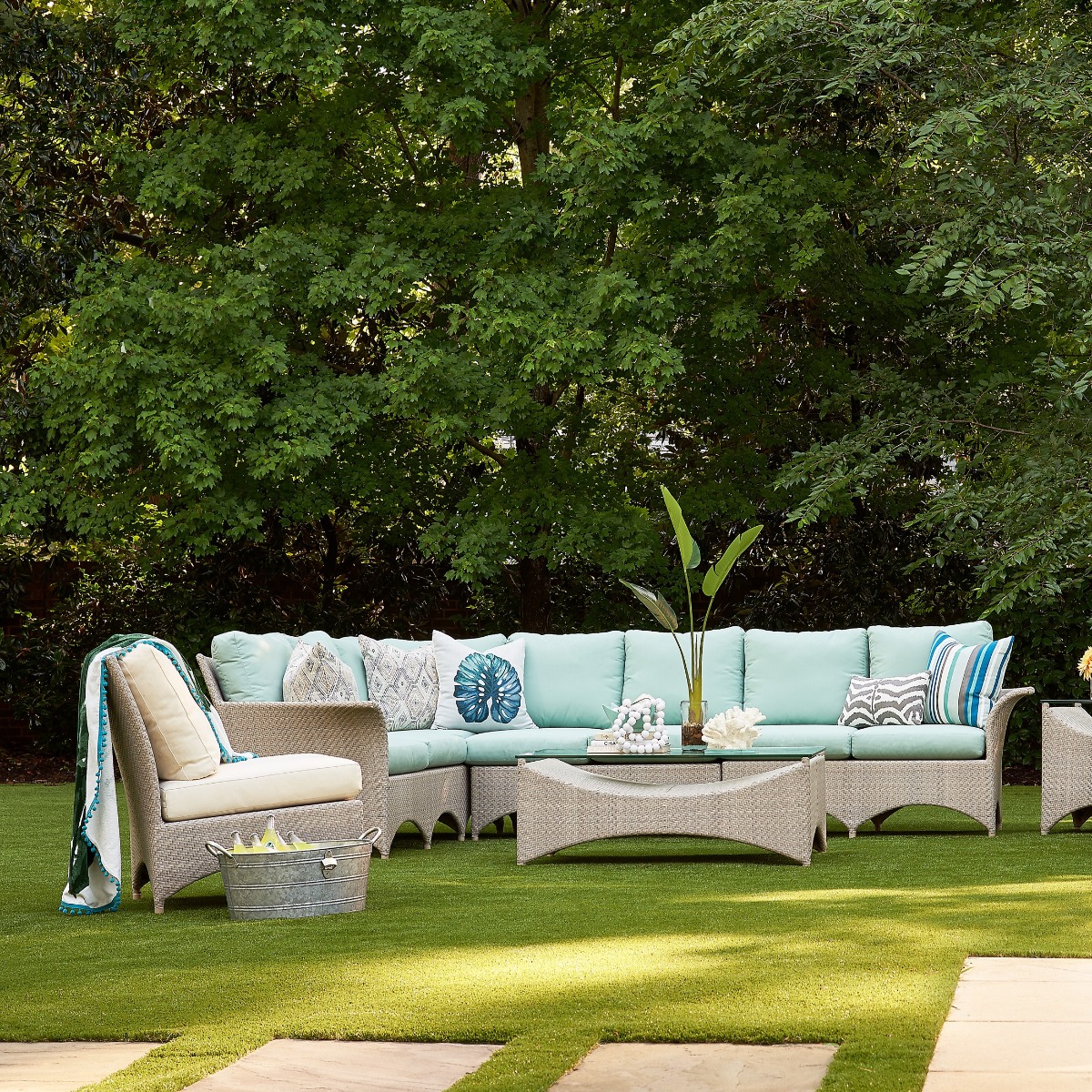 Saint Lucia Outdoor Bunching Chair - full pic 