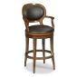 Oval Back Swivel Bar Stool - thumbnail  