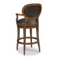 Oval Back Swivel Bar Stool - thumbnail  