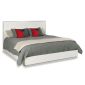 Torrance Bed, KING  #68 Alabaster Finish with Nickel Trim - thumbnail  