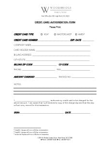 Credit Card Authorization